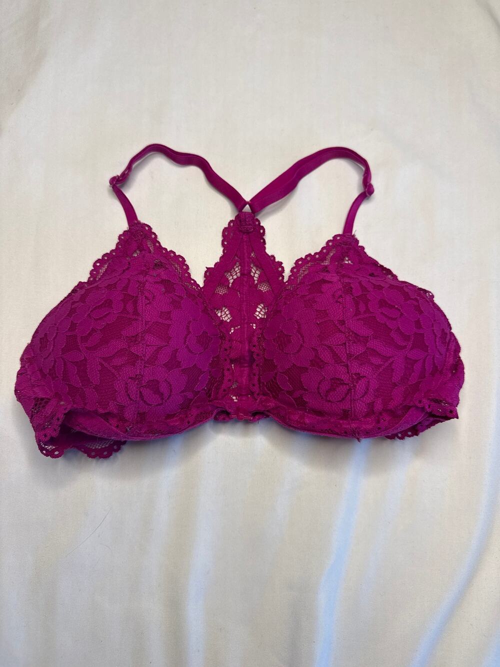 Victoria's Secret Pink Date Racerback Pushup Bra Lacey 32C